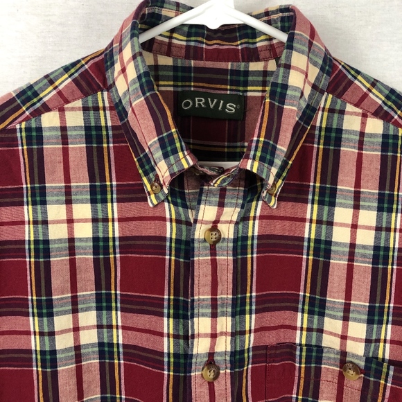 Orvis | Essential Plaid SS Button Down Shirt -M - Picture 1 of 5